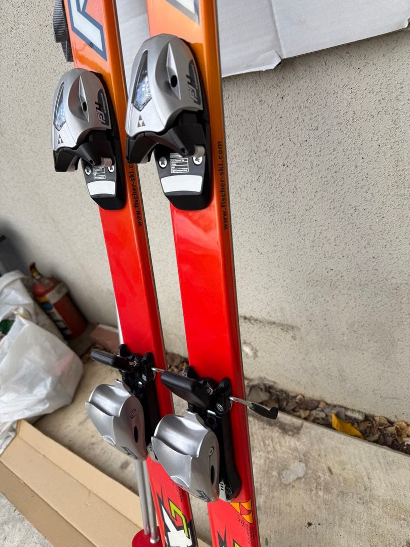 スキー3点セット　 Fischer RX スキーセット オレンジブーツ付き