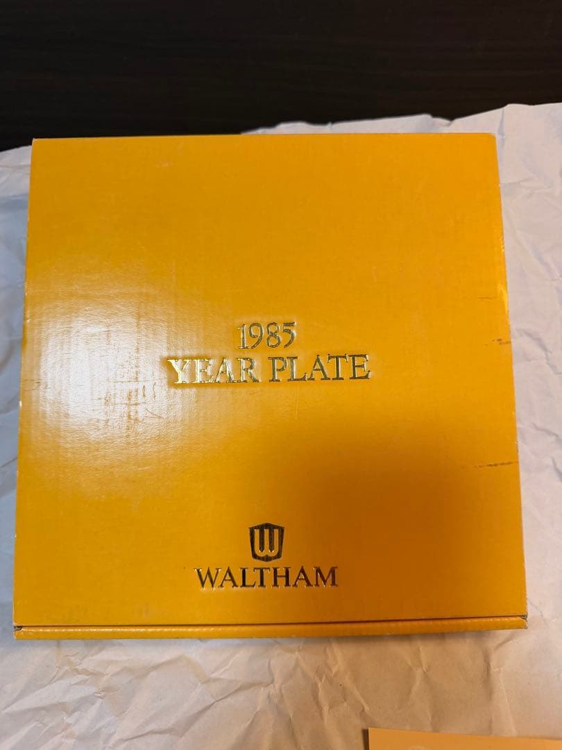 【箱・説明書付き】WALTHAM 1985年 YEAR PLATE 記念プレート