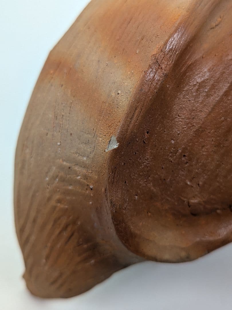 備前市無形文化財 木村玉舟 備前焼 緋襷葉皿 食器 皿鉢 中鉢 菓子器 菓子皿