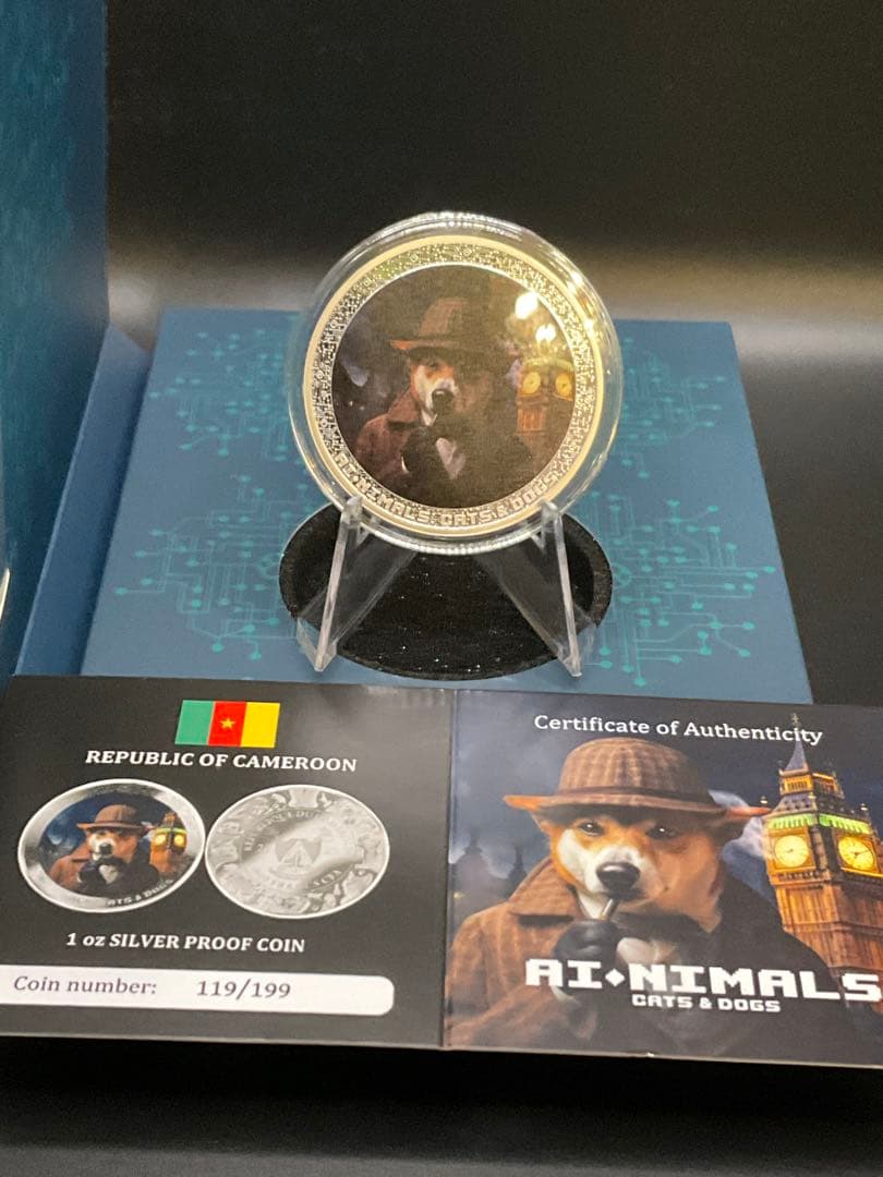 【ゆ】カメルーン共和国 AI ANIMALS 銀貨2点おまとめ品