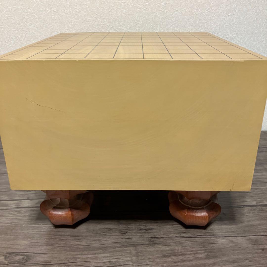 天然木　将棋盤 　脚付き　足つき　へそあり　囲碁　将棋
