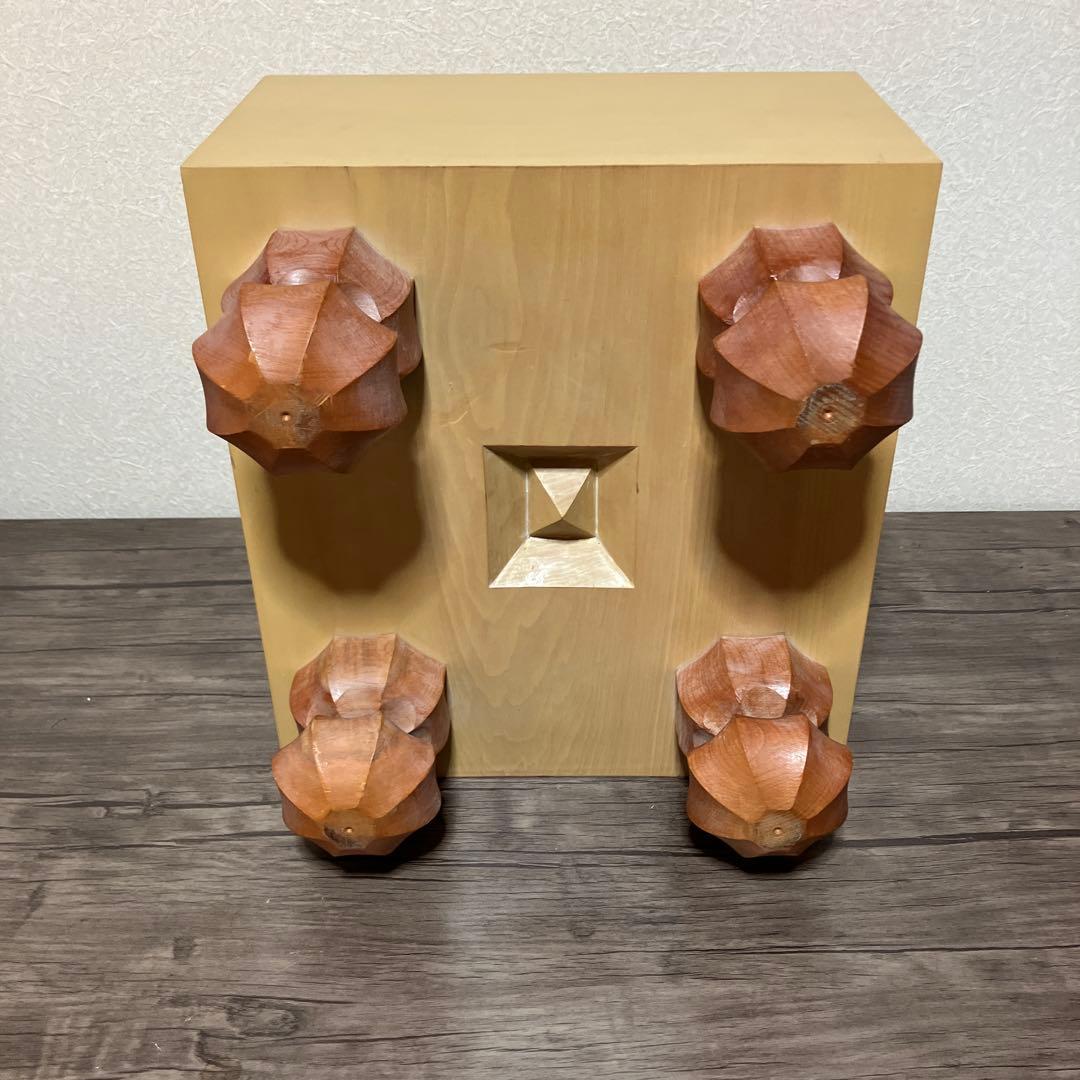 天然木　将棋盤 　脚付き　足つき　へそあり　囲碁　将棋