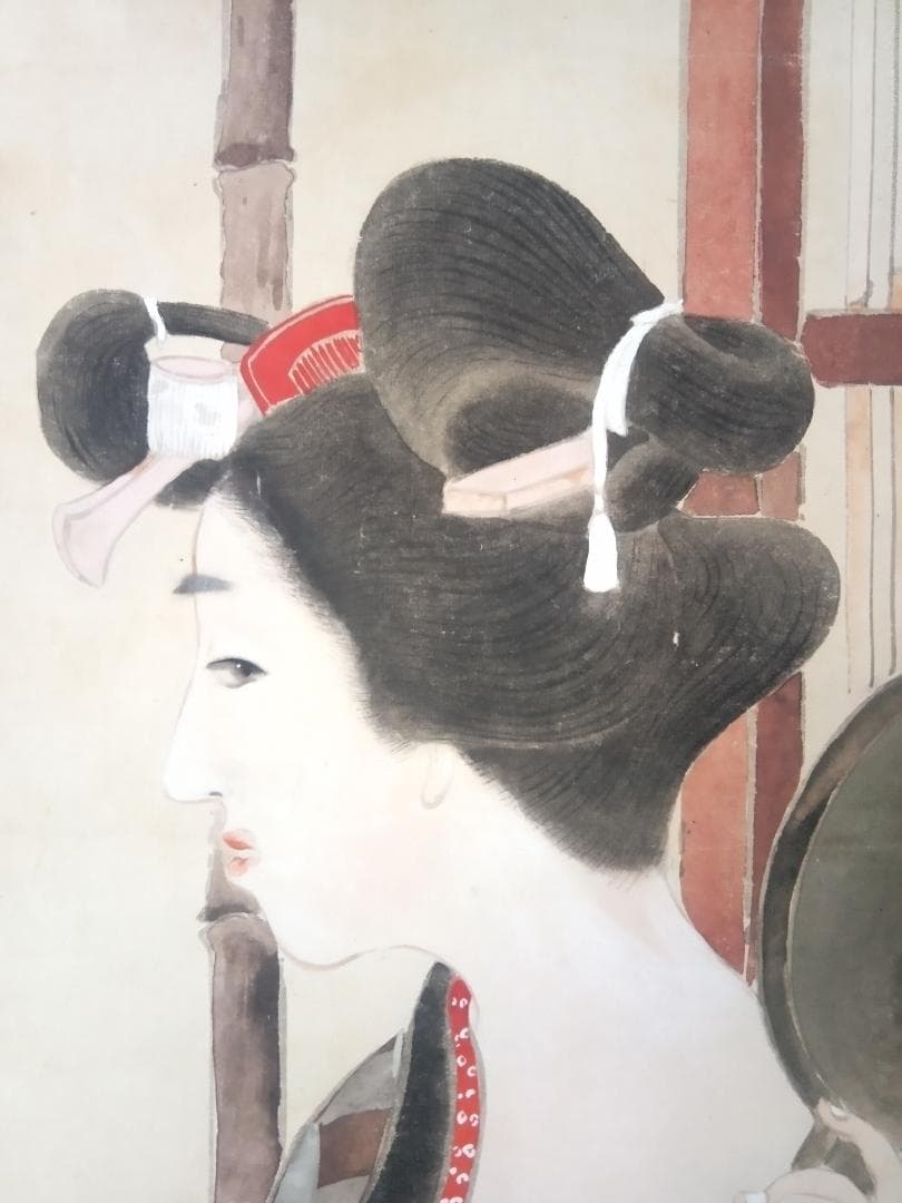 竹久夢二掛け軸(大きい）模写