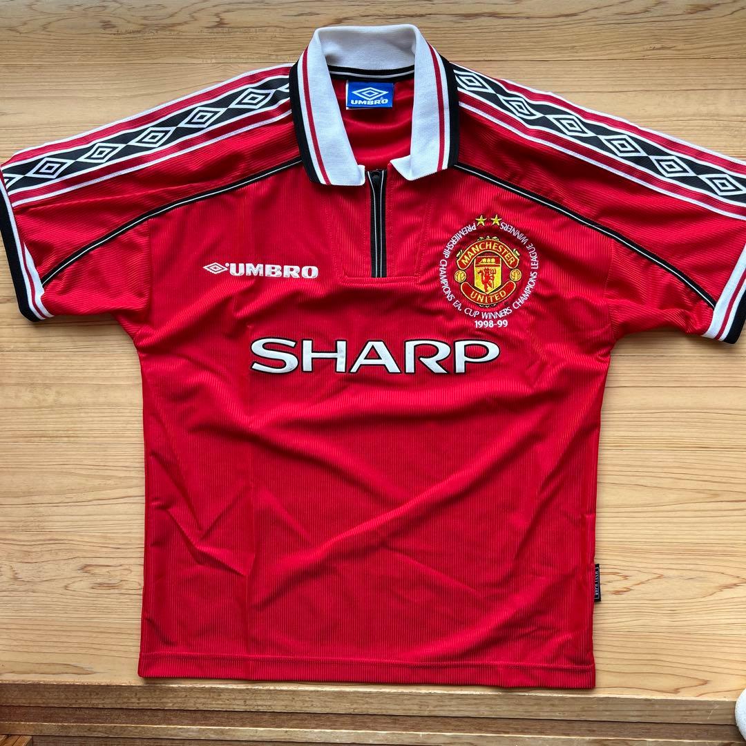 【希少】Man.U三冠ユニフォーム1998-99 SHARP × UMBRO