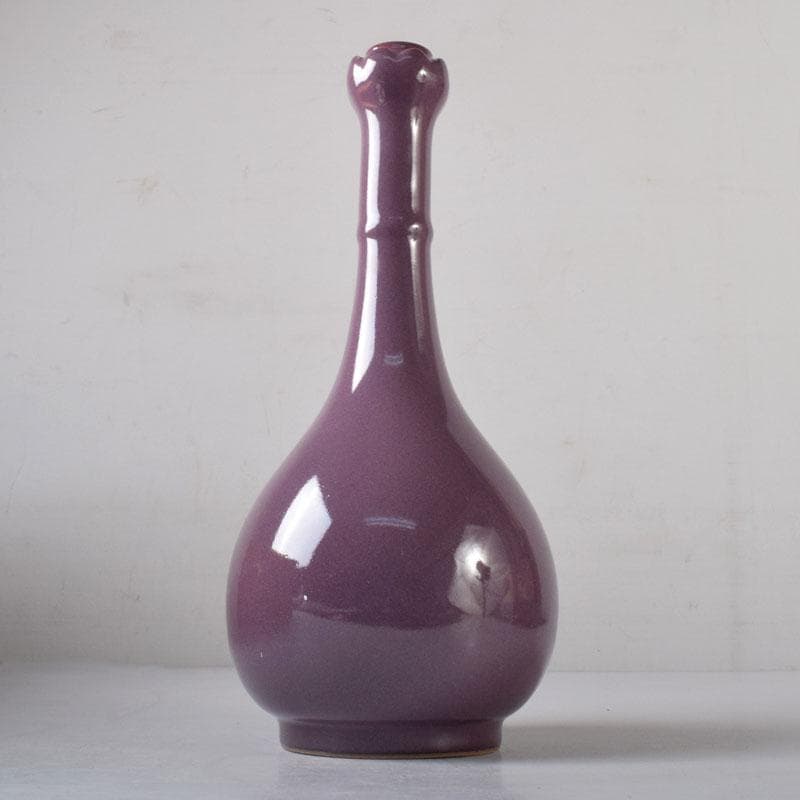 中国　宋代　鈞窯　丁香紫釉　蒜口瓶　M 7640C