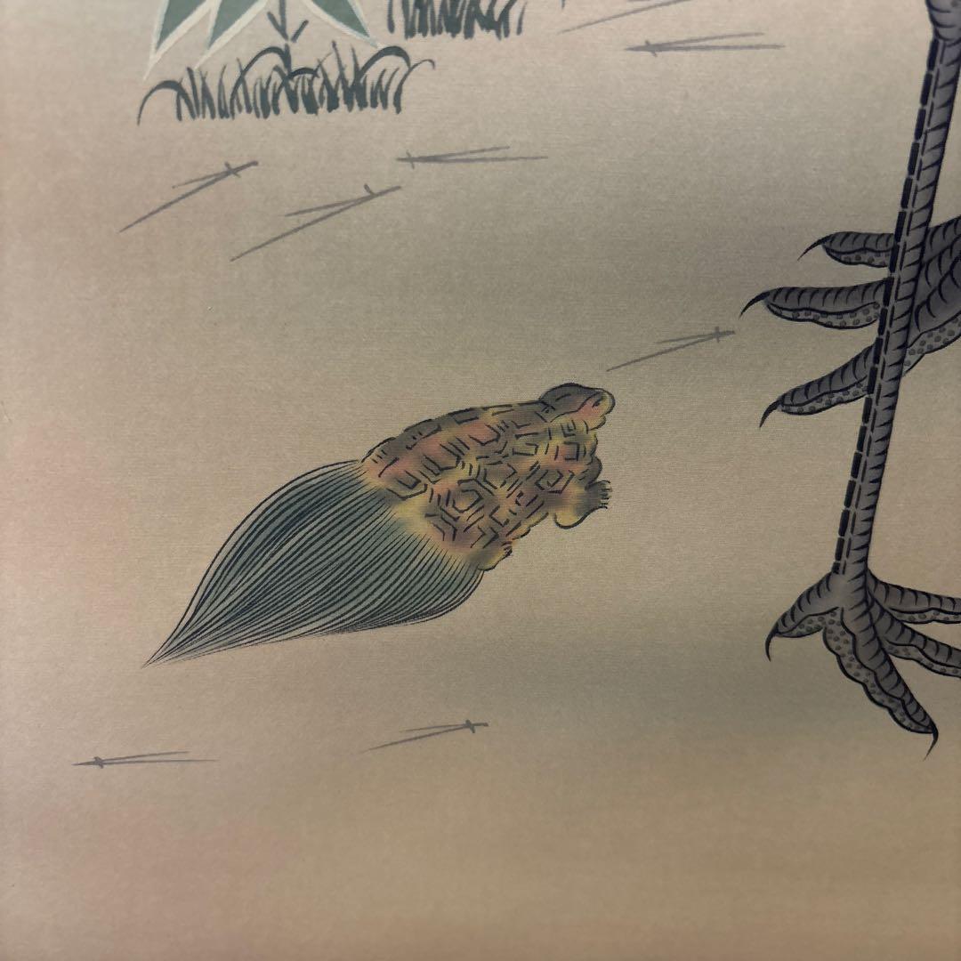 新品！鶴亀と日の出 日本画 掛軸