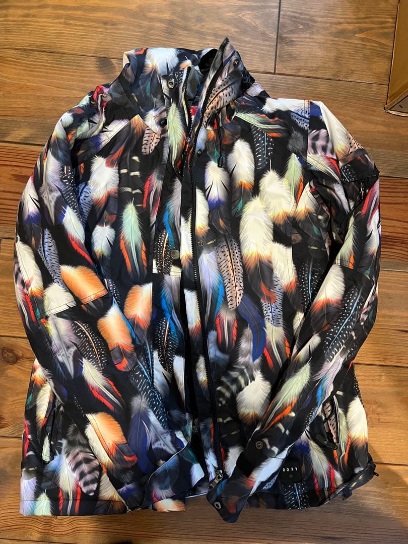 ROXY スノーボードウェア M 羽根模様