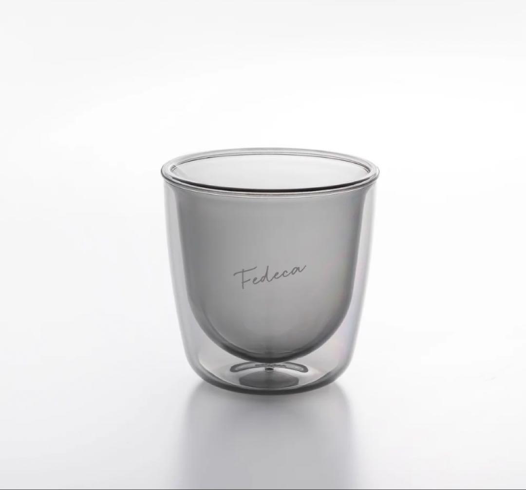 【新品未使用】FEDECA ダブルウオ一ルグラス ＆コ一スタ一兼蓋×2セット