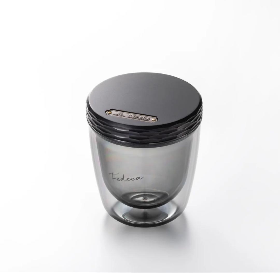 【新品未使用】FEDECA ダブルウオ一ルグラス ＆コ一スタ一兼蓋×2セット