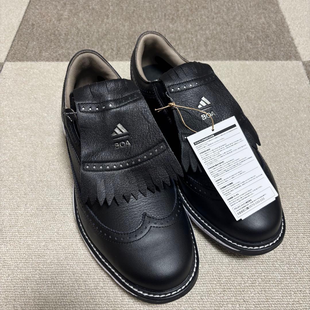 【新品】最安値　アディダス レザーゴルフシューズ スパクレス 27cmブラック