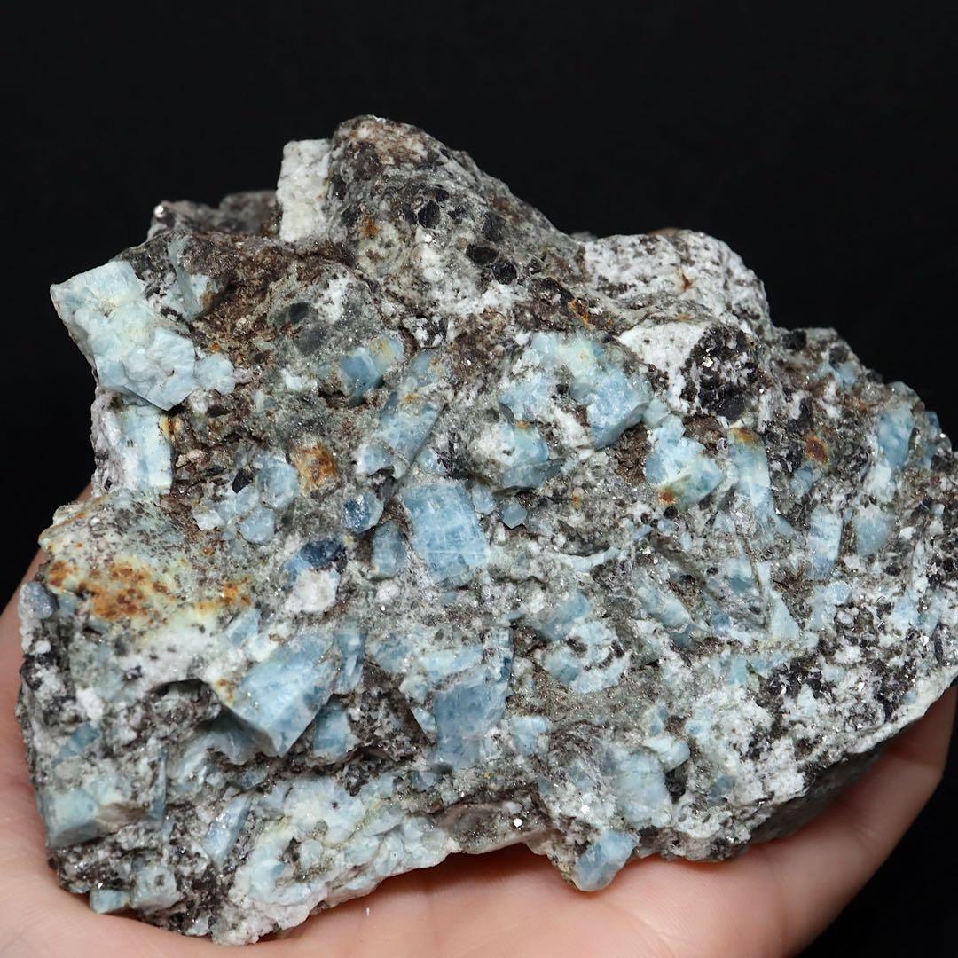 自主採掘！アクアマリン カリフォルニア産 548.5g　AQ254 原石　天然石