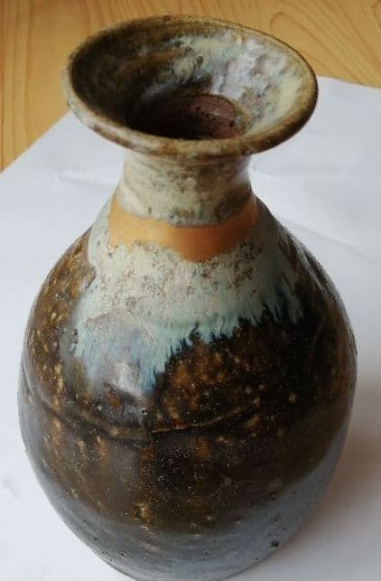 古唐津　朝鮮唐津徳利(首継)
