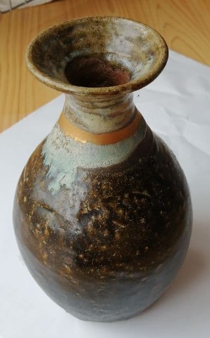 古唐津　朝鮮唐津徳利(首継)