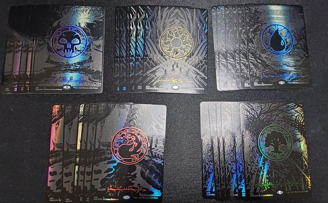 MTG オイルスリック・Foil基本土地各6枚