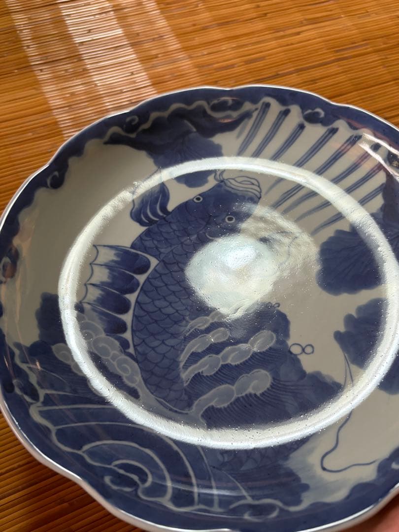 鯉の滝登り　皿　飾り皿