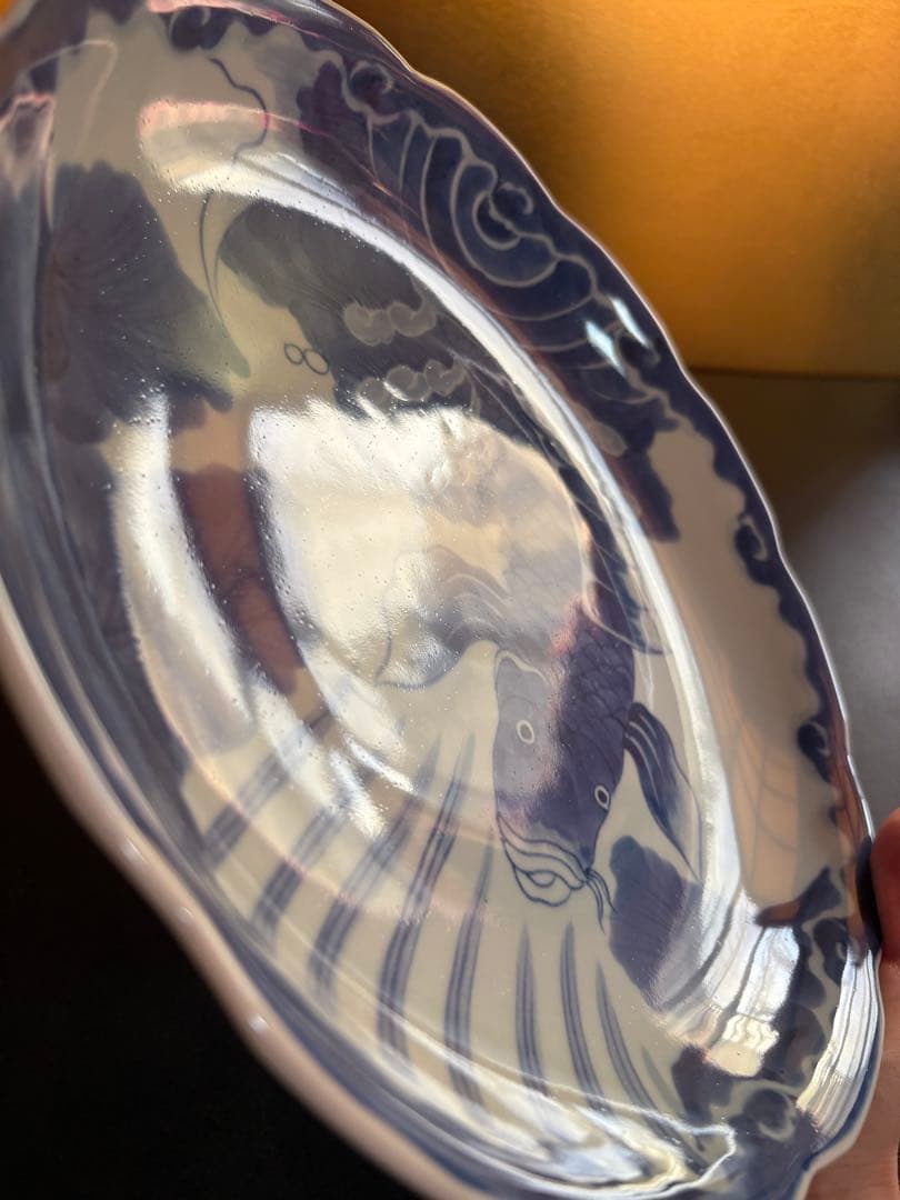 鯉の滝登り　皿　飾り皿