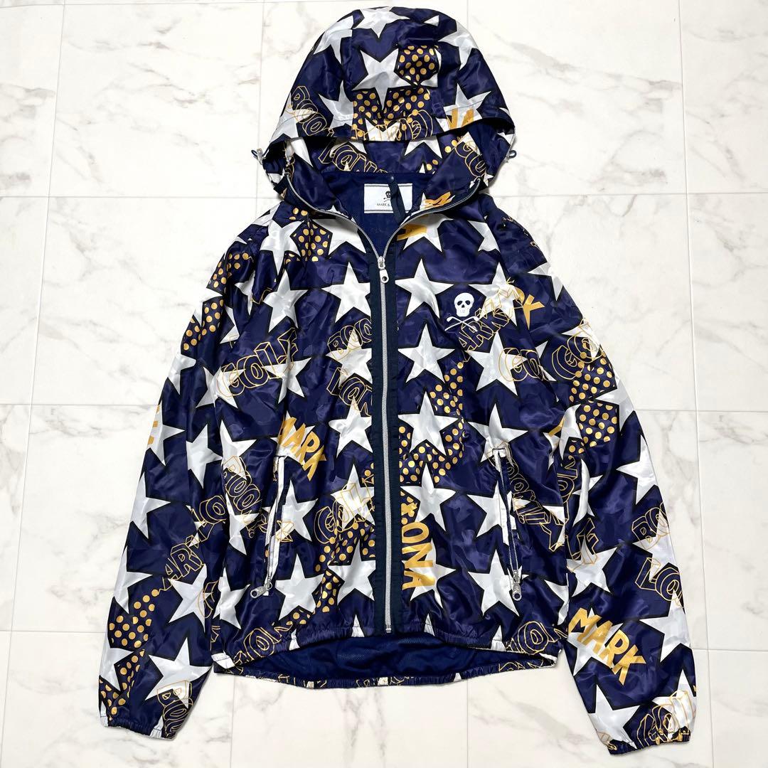 極美品 キムタク着用 マークアンドロナ ナイロンジャケット 星柄 迷彩 50
