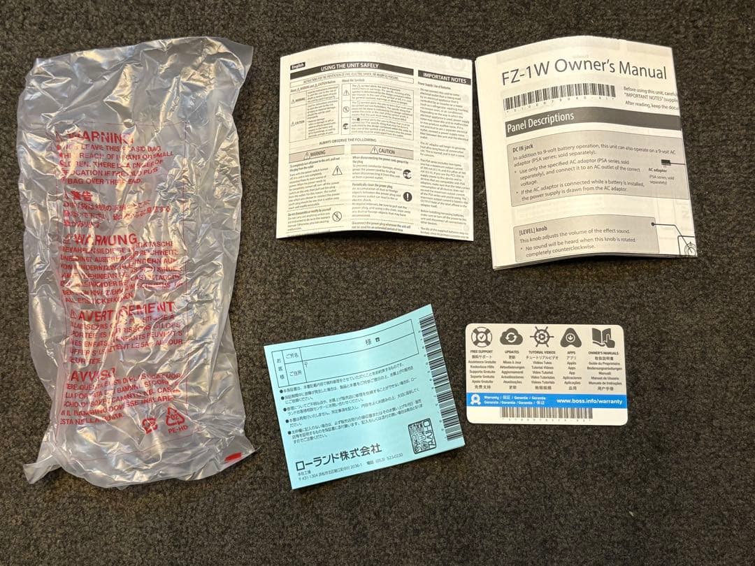 BOSS FZ-1W Waza Craft Fuzz 技クラフト ファズ 日本