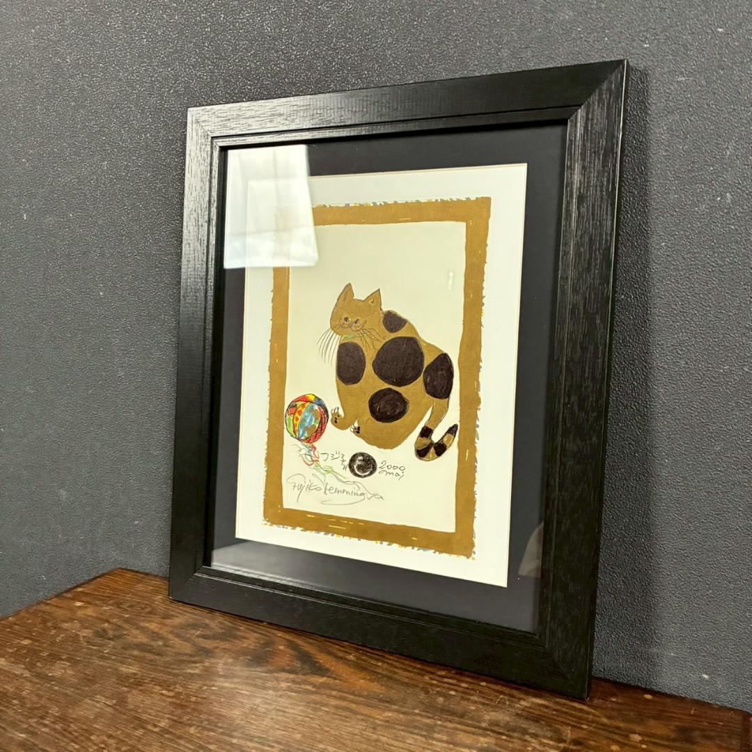 美品 フジ子・ヘミング「いたずらもの」菅原道真公伝来「寿」印・シリアル有 猫