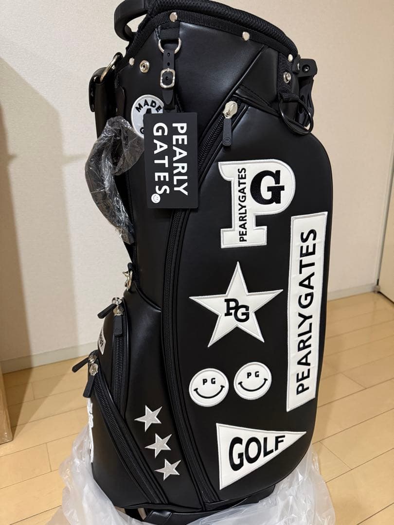 PEARLY GATES ゴルフバッグ 89 ブラック　パリーゲイツスタンド付き