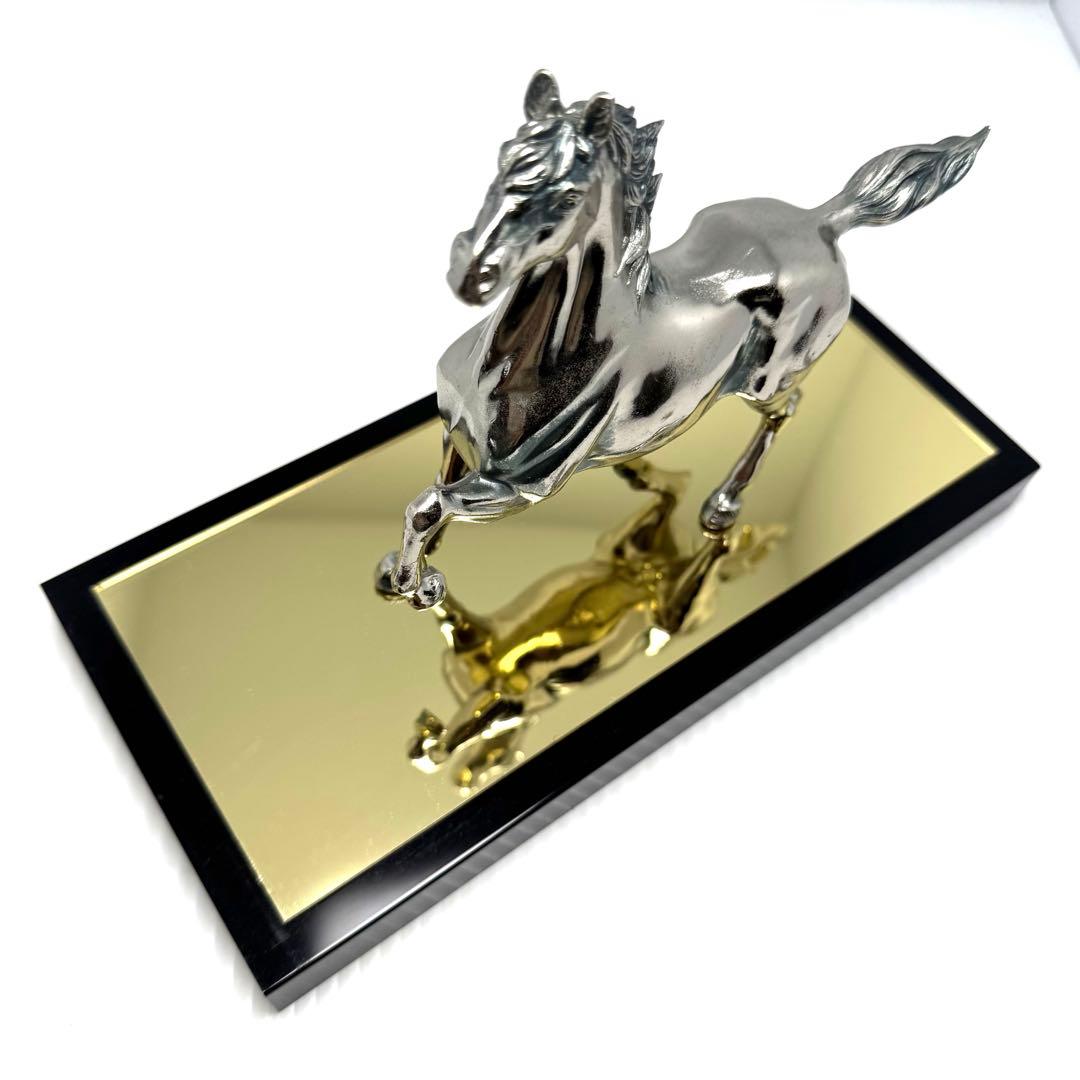 馬 午 干支 置物 飾り 鉄製 UMA AKEBONO シルバーメタル 跳ね馬