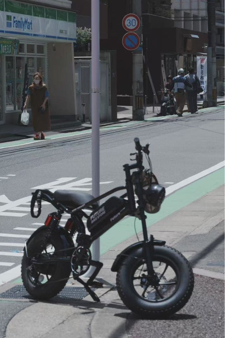 【新品】16インチ電動アシスト自転車 ファットバイク型 ミニベロ ブラック 黒