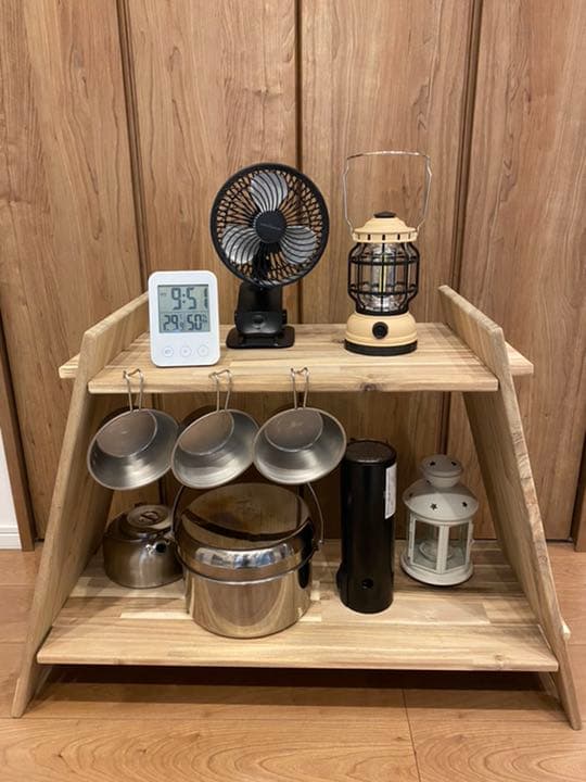 アウトドアラック　木製　組立式