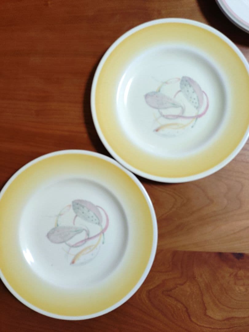 Susie Cooper プレート2枚＊グレーリーフ☆キャトル・セゾン☆雅姫さん