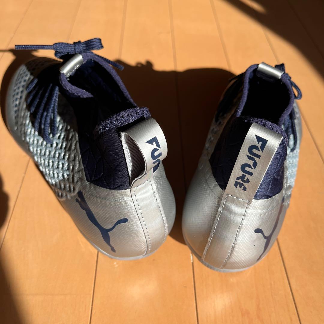 新品未使用❗️　PUMA スパイク 25.5㎝　 シルバー NET FIT