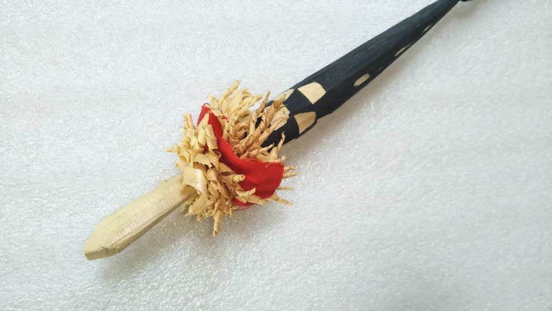 (値下げ)へペライ矢羽付き!　伝統古民具　アイヌ花矢