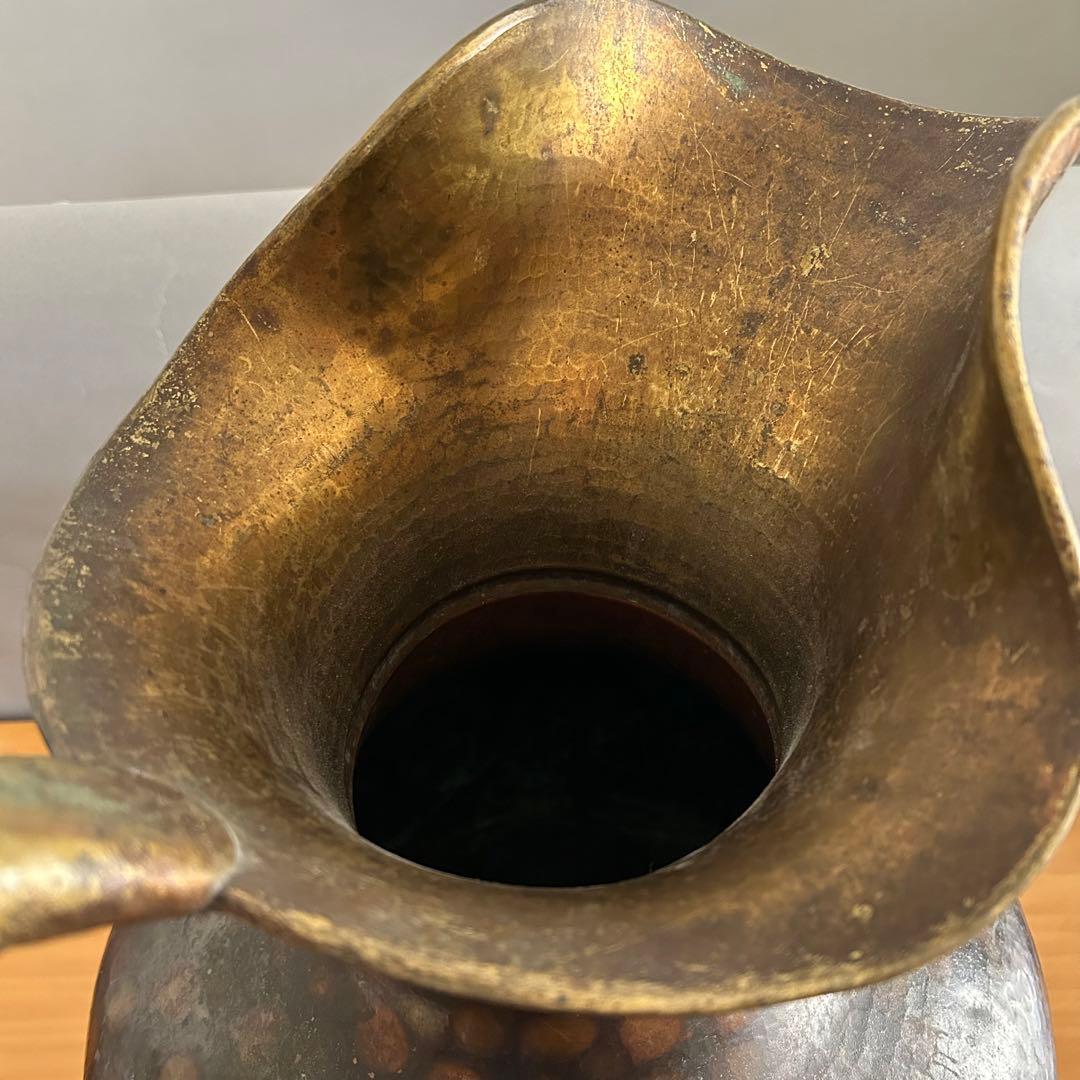 イタリア　アンティーク　真鍮　花瓶　水差し　花器　フラワーベース　壺　ピッチャー