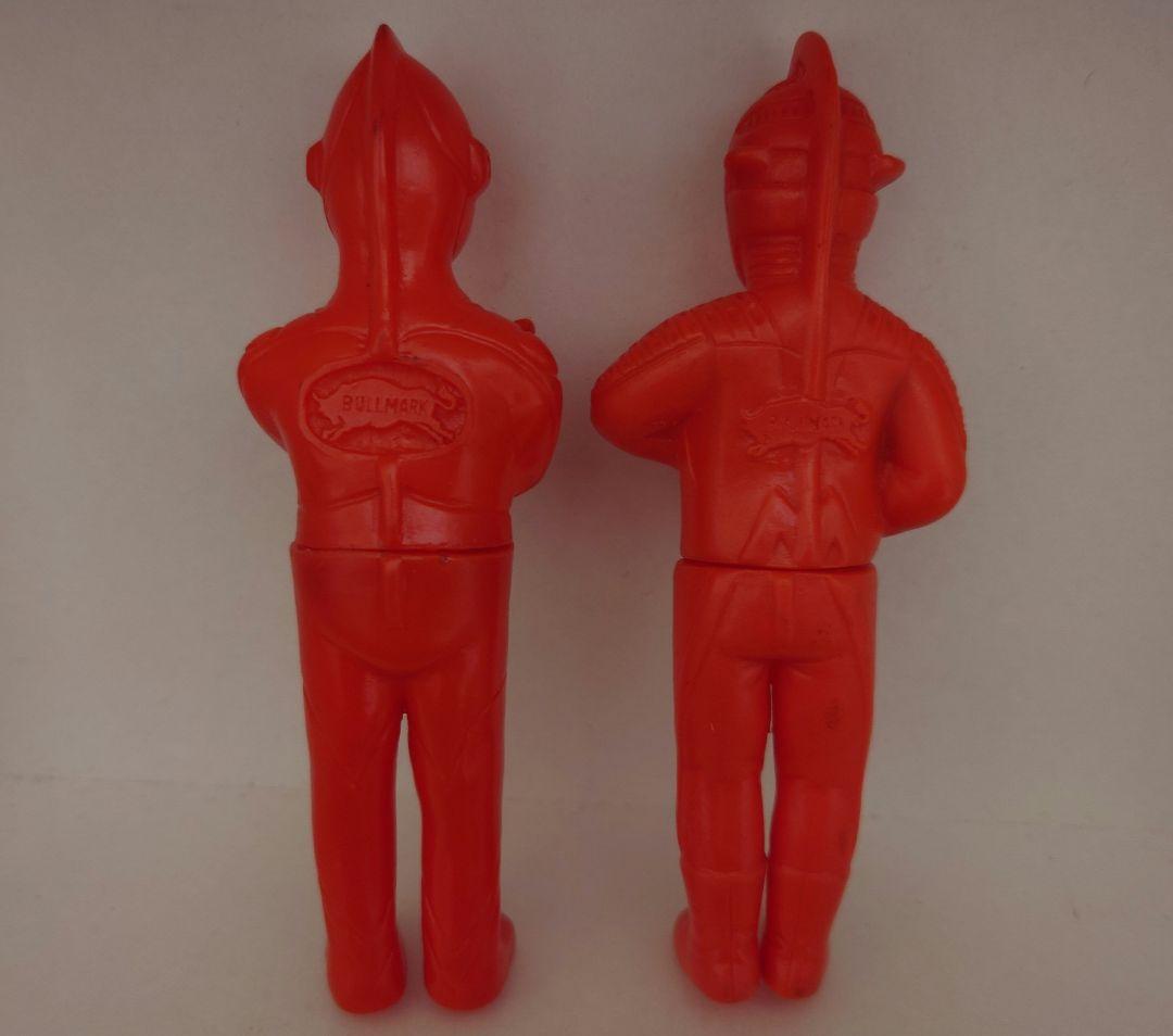 【当時物】【希少】【ブルマァク 】ウルトラマン&ウルトラセブン☆赤成型ミニソフビ