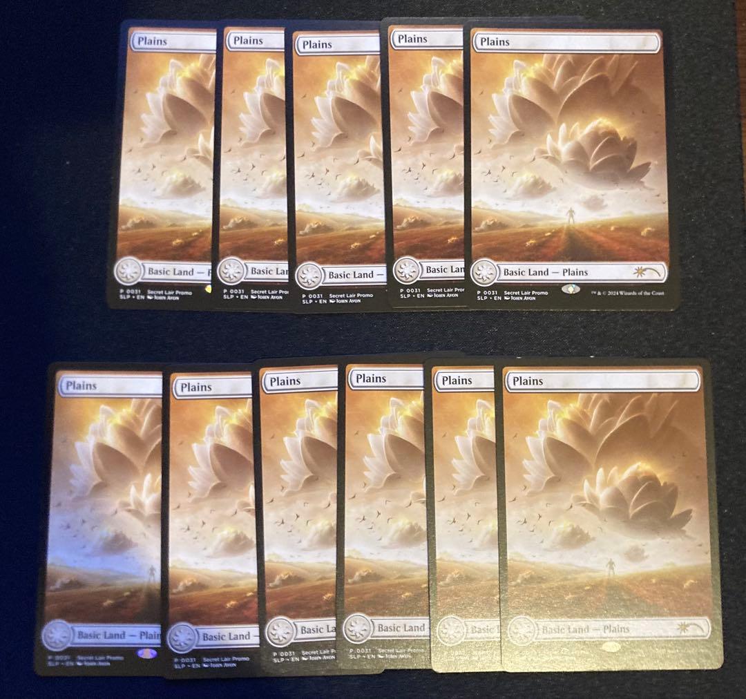 MTG 平地　Plains フルアート　11枚セット　John Avon プロモ