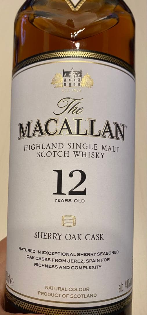 マッカラン12年　シェリーオークカスク