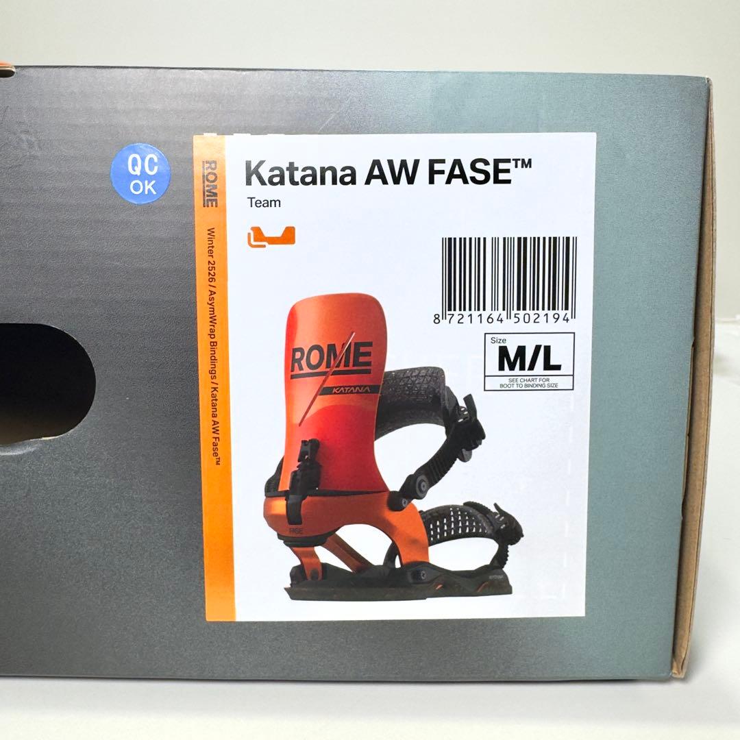 ROME Katana AW FASE スノーボード ビンディング M/Lサイズ