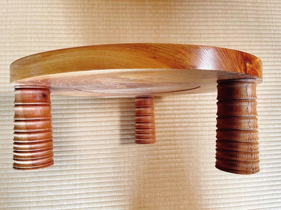 ちゃぶ台 天然木 円形 座卓 一枚板 和モダン お値下げ