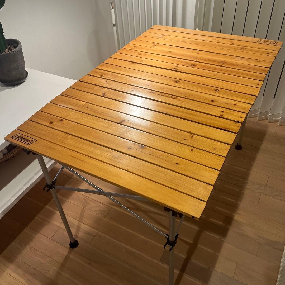 Coleman コールマン ウッドロールテーブル　木製折りたたみテーブル