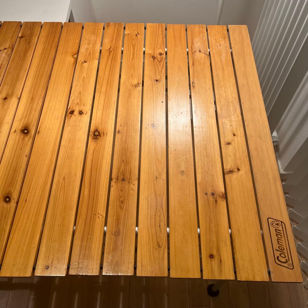 Coleman コールマン ウッドロールテーブル　木製折りたたみテーブル