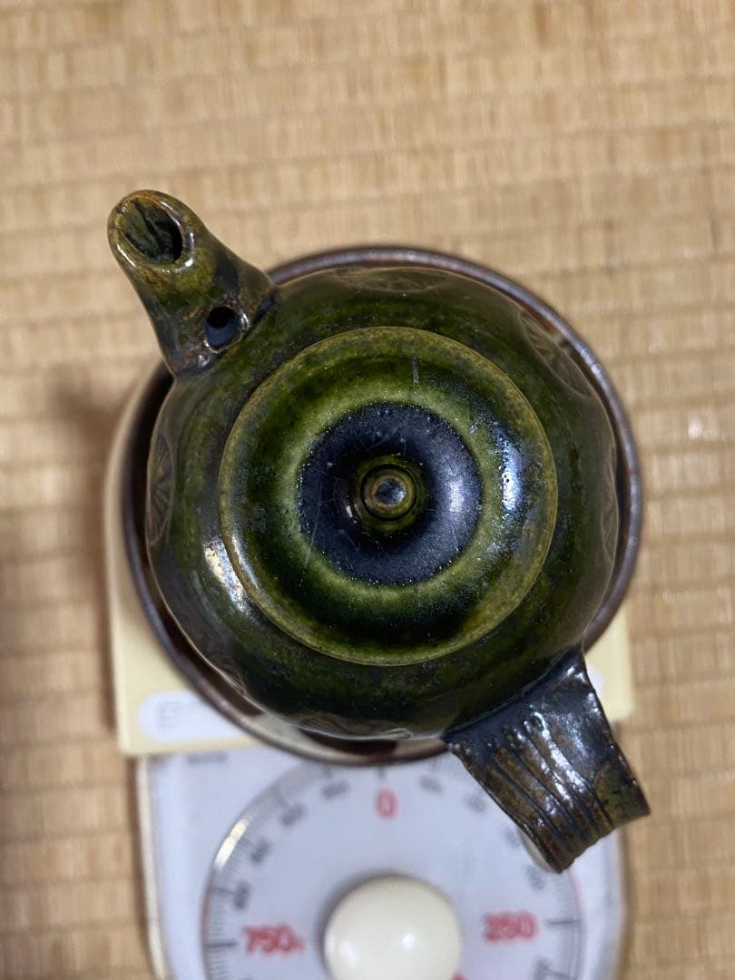 ♦織部焼 江戸時代後期〜 馬の目皿文 平仄 灯り 灯明 灯火器 携帯用灯り骨董品