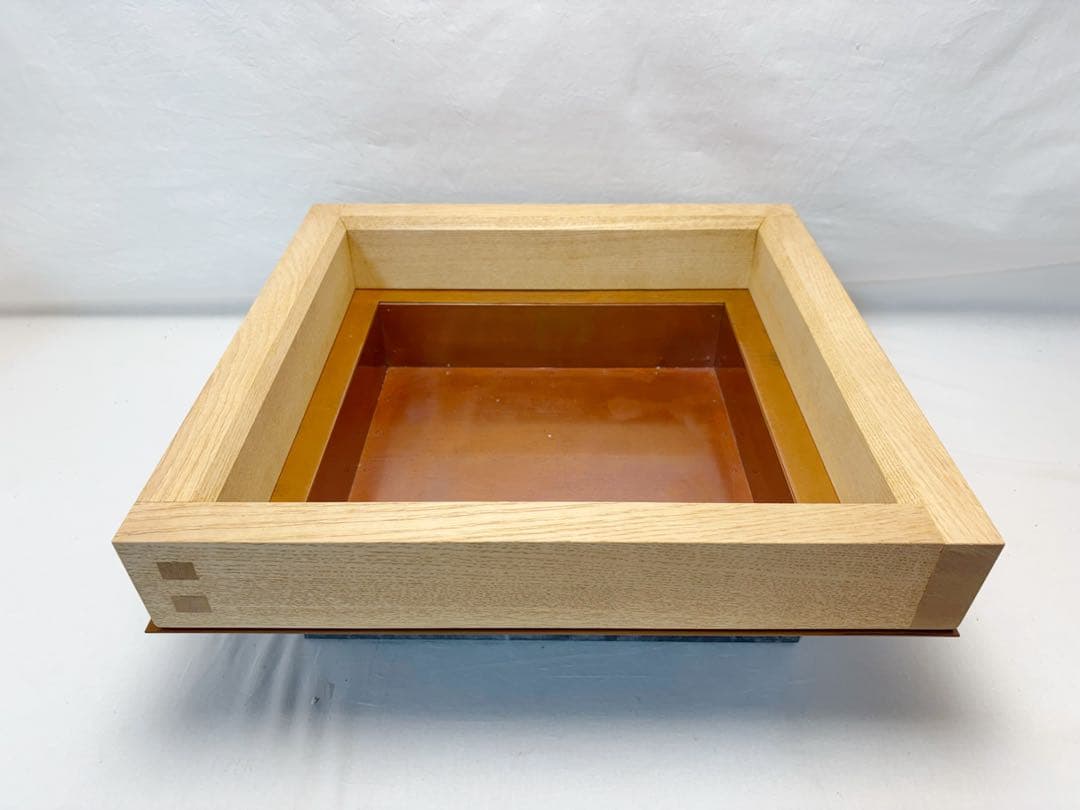 茶道具 銅製 浅型 炉壇 炉縁 2点セット 茶道 囲炉裏 煎茶道具 置炉 紙箱