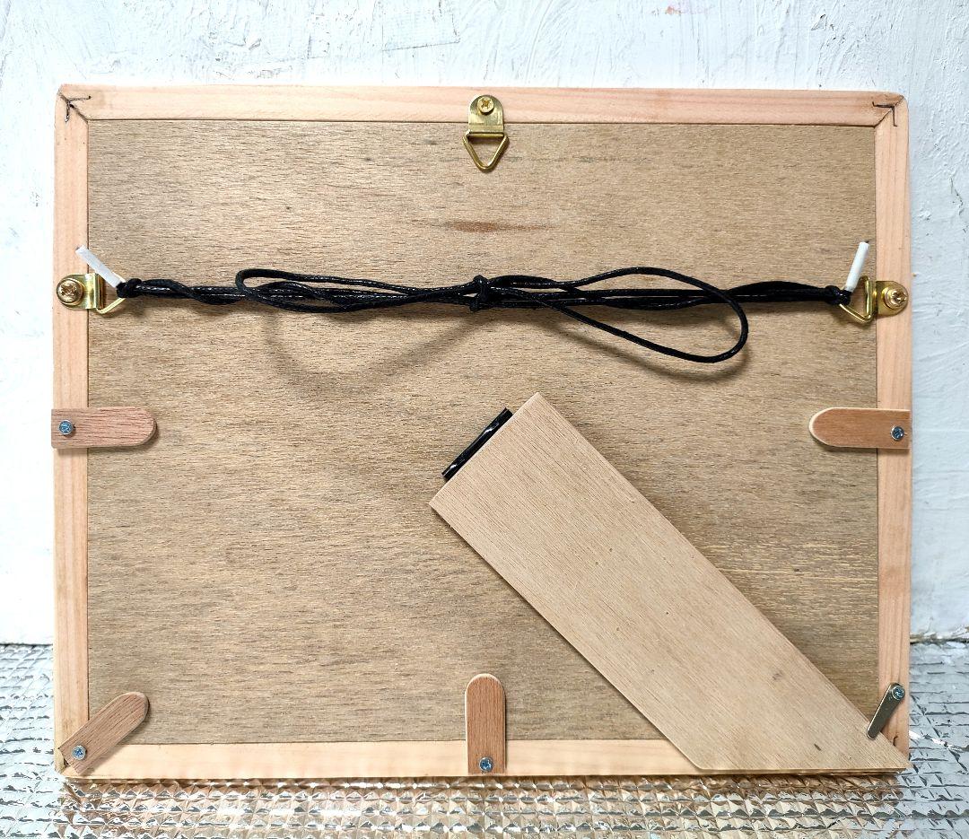 白木額縁ご確認ページ　手作り額縁付き銅版画応用絵画　title「アマテラス」