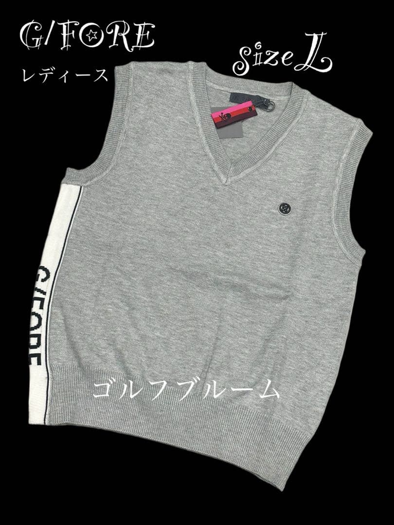 G/FORE韓国ジーフォアレディースニットベストsizeLグレー ②