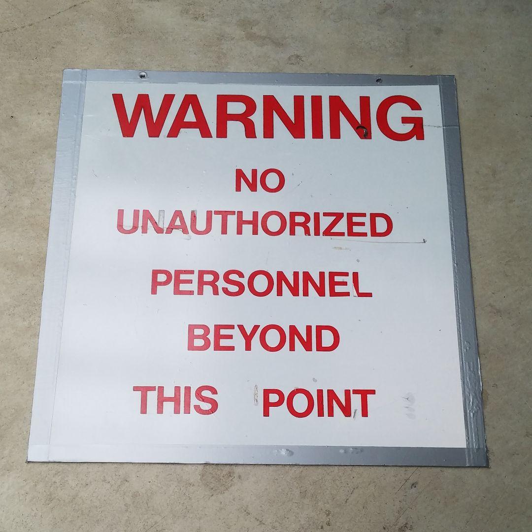 ⭐送料無料　WARNING 警告　看板