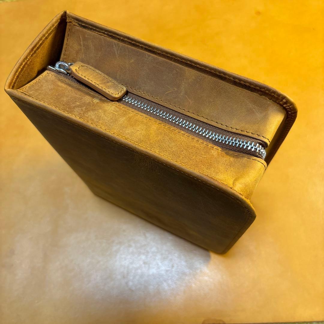 筆記具 Galen Leather Zippered 40 Slots Pen Case