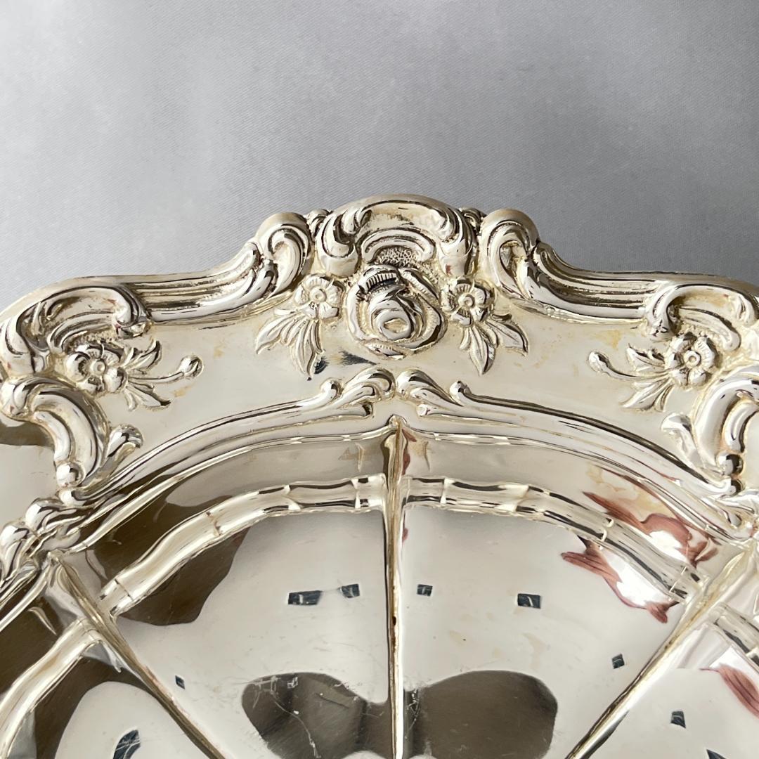 【Towle】薔薇のボウルトレー【シルバープレート】18cm