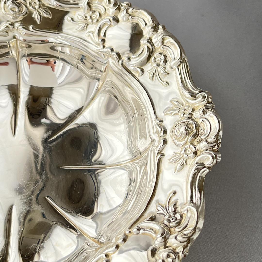 【Towle】薔薇のボウルトレー【シルバープレート】18cm