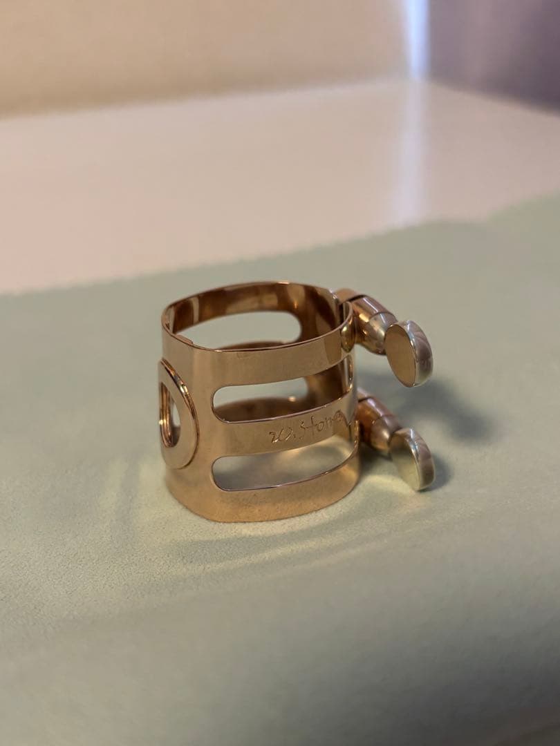 B♭クラリネット　ウッドストーンリガチャー　SSPGP総銀ピンクゴールド