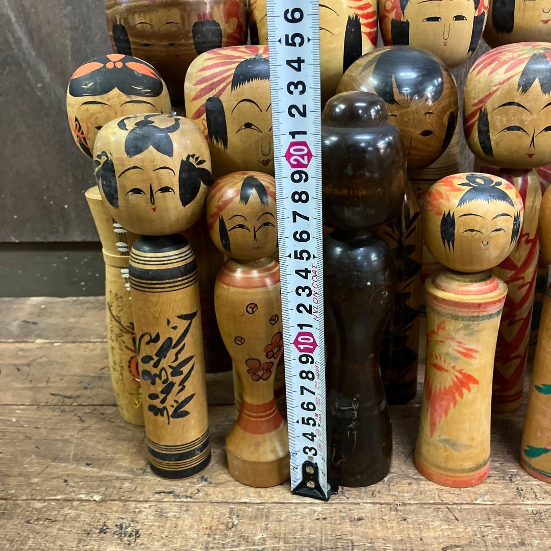 D-3 昭和レトロ 伝統こけし 18体セット 大量コレクション 創作こけし