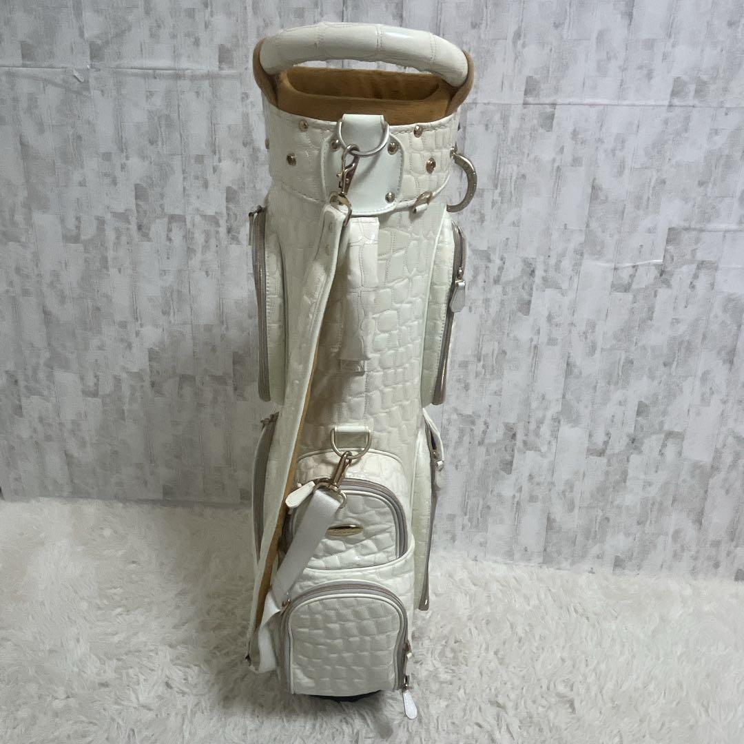 オウル OUUL ホワイトアリゲーター キャディバッグ ヘッドカバー付き