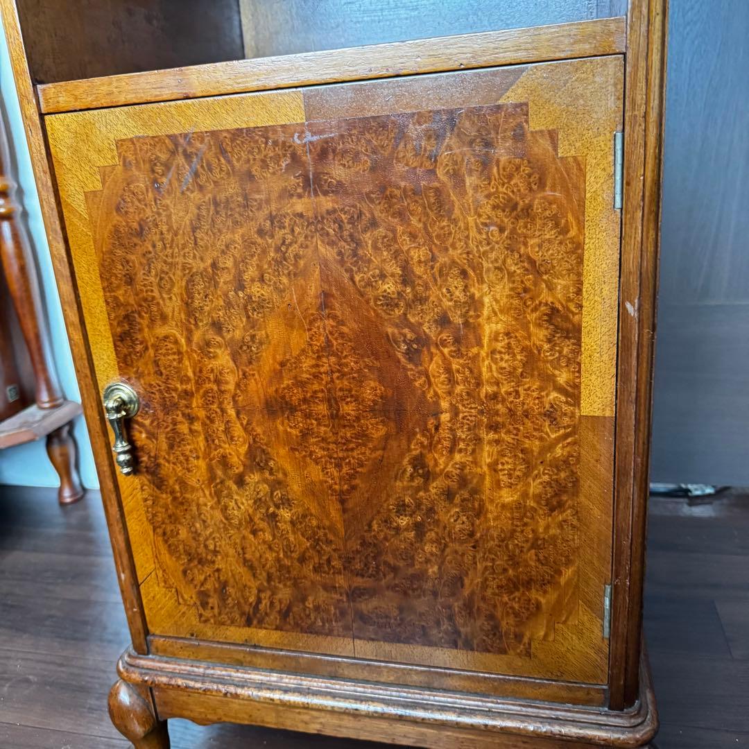 【希少】英国アンティーク サイドキャビネット 電話台 ベッドサイドチェスト